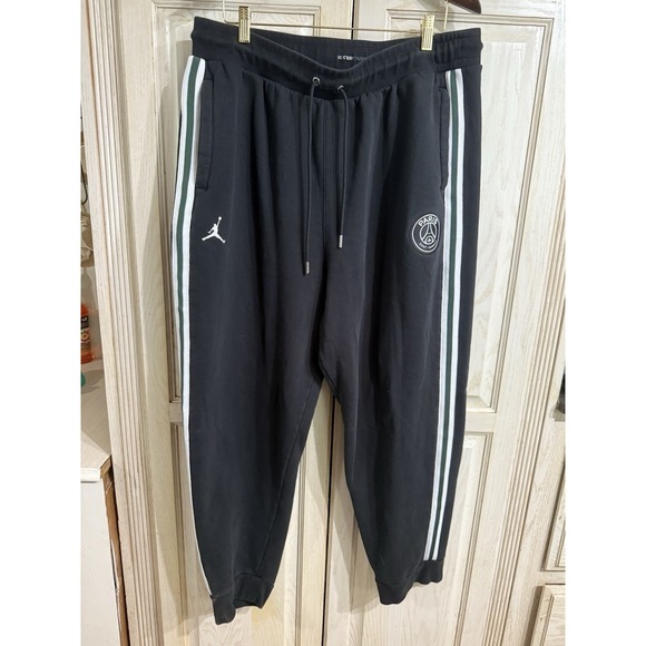 Jordan PSG Paris Fleece Jogger Pants‎ Black Mens 3XL Black Nike Air - Picture 1 of 7
